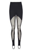 no'design-Transparan Detaylı Asimetrik Kesim Lastik Paça Tayt-Tayt-1-Milagron.com