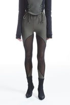 no'design-Transparan Detaylı Asimetrik Kesim Lastik Paça Tayt-Tayt-4-Milagron.com