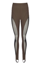 no'design-Transparan Detaylı Asimetrik Kesim Nervür Dilişli Lastik Paça Tayt-Tayt-1-Milagron.com