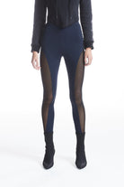 no'design-Transparan Detaylı Asimetrik Kesim Nervür Dilişli Lastik Paça Tayt-Tayt-3-Milagron.com