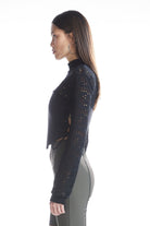 no'design-Yandan Bağcıklı Korse Detaylı Sweatshirt-Sweatshirts & Hoodies-3-Milagron.com