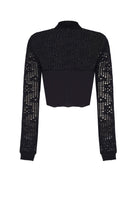 no'design-Yandan Bağcıklı Korse Detaylı Sweatshirt-Sweatshirts & Hoodies-7-Milagron.com