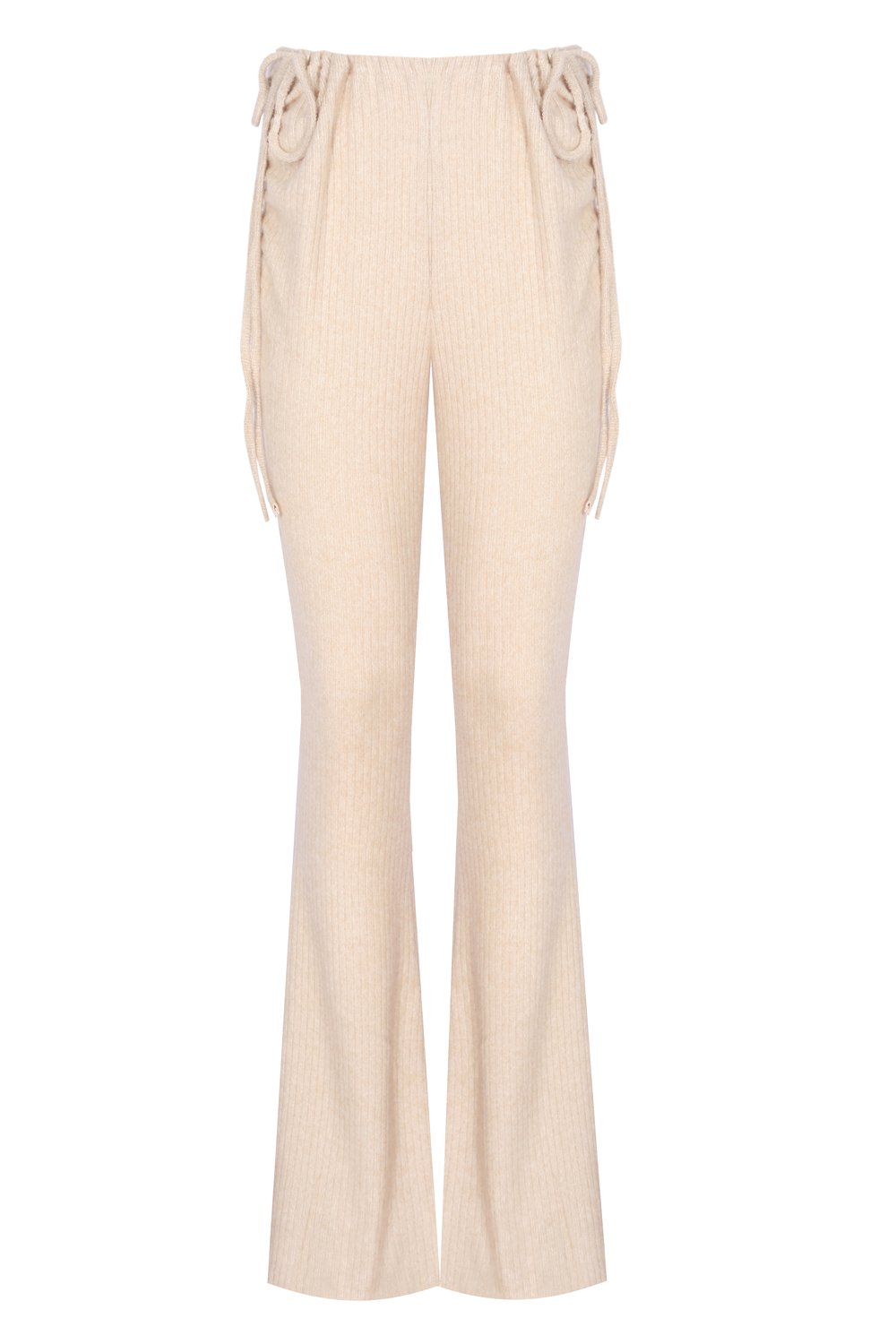 no'design-Yanları Büzgü Detaylı İspanyol Paça Pantolon-Pantolon-2-Milagron.com