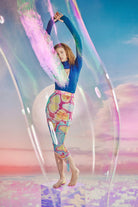 no'design-Yanları Büzgülü Baskılı Transparan Tül Midi Boy Etek-Etek-3-Milagron.com