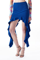 no'design-Yanları Fırfır Detaylı Asimetrik Mini Etek-Etek-4-Milagron.com