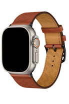 Apple Watch Uyumlu Multi Hole Deri Kordon Ocre