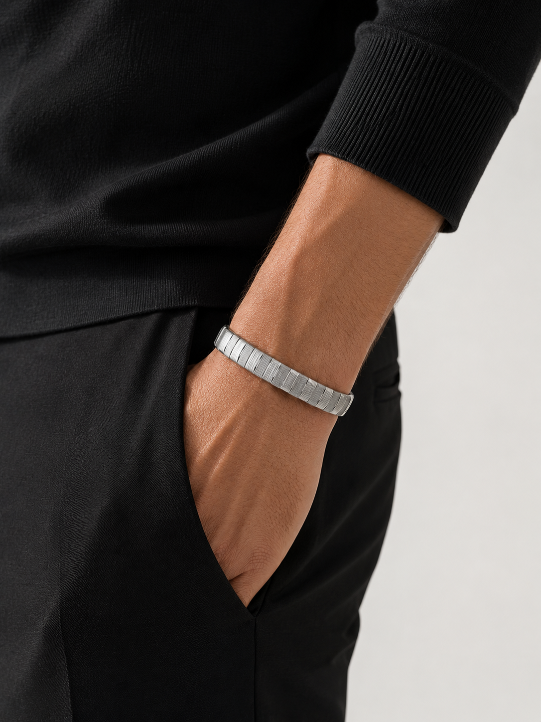 Ridge 925 Ayar Gümüş Erkek Bileklik