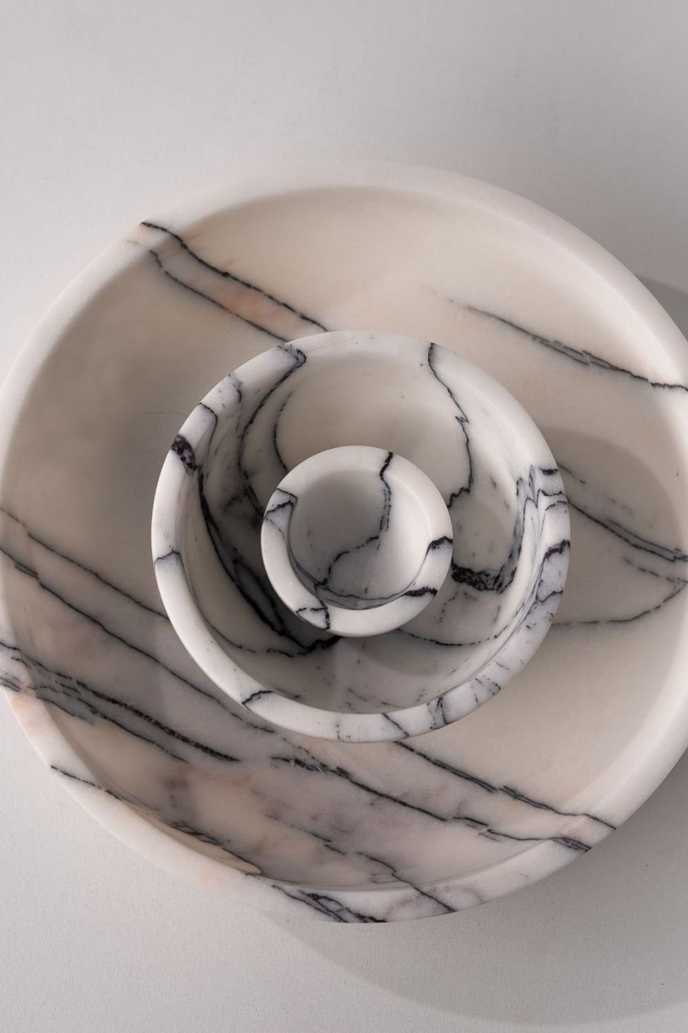 oinostudio-Georgia Mermer Kase / 3'lü Takım-Tabak & Kase-3-Milagron.com