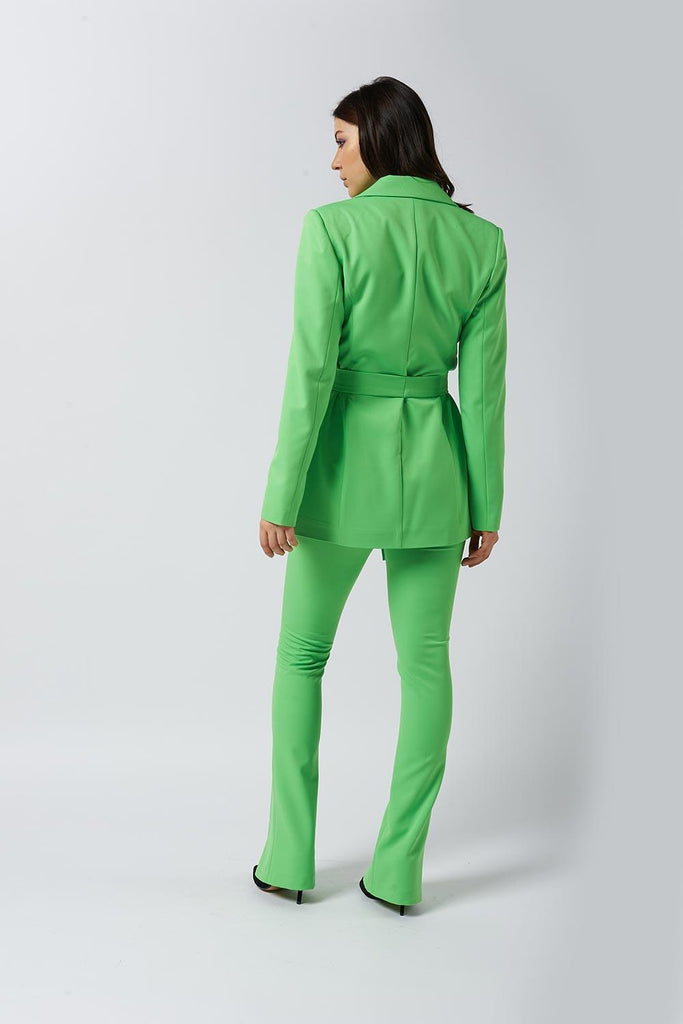 Diagonal | Önden Yırtmaçlı Pantolon Yeşil 2 | Milagron