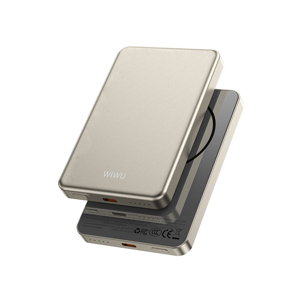 P15 Magsafe Uyumlu 5000Mah 15W Kablosuz Şarjlı Ultra İNce Powerbank