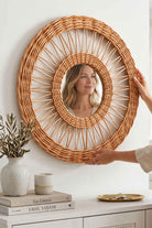 Duvar Aynası | El Yapımı Premium Rattan Ayna - 2