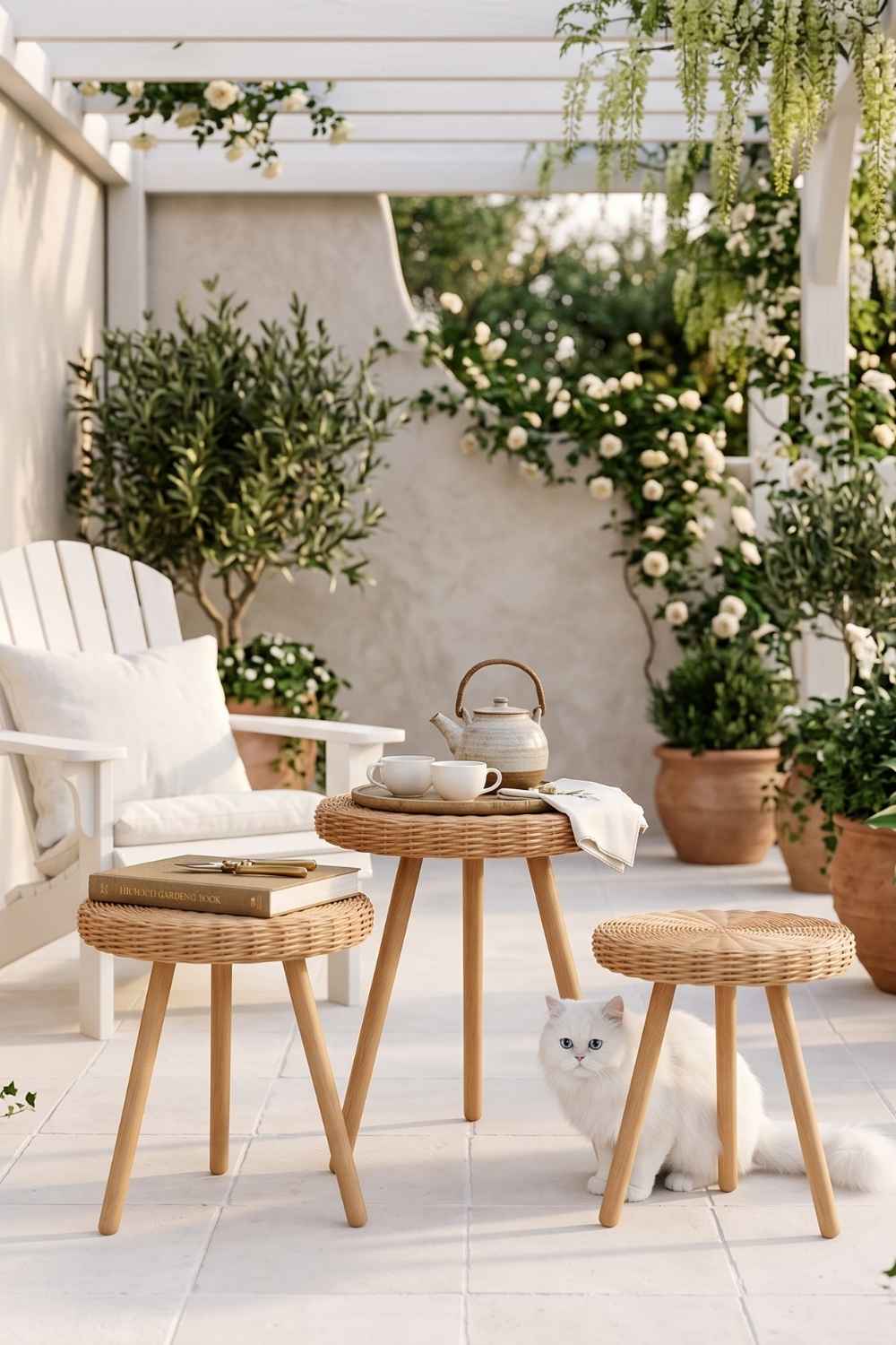 Premium Rattan 3'lü Sehpa Seti - 8