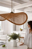 Summer Doğal Rattan Sarkıt Avize - 1