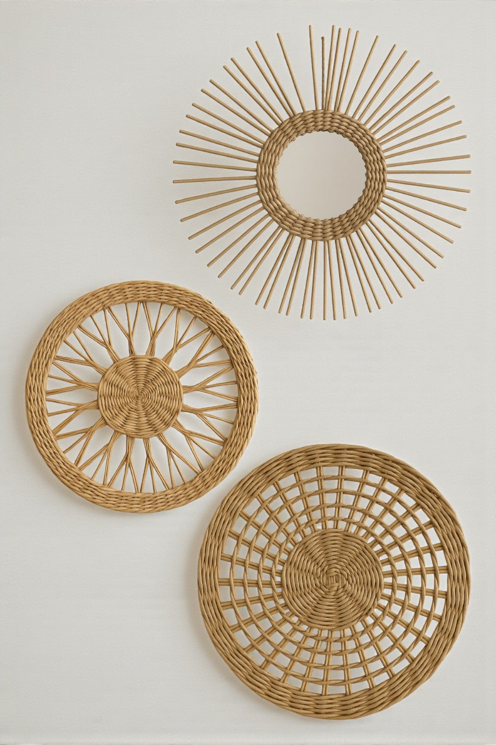 Premium Rattan 5'li Duvar Dekor Seti - 4