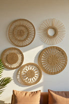 Premium Rattan 5'li Duvar Dekor Seti - 6