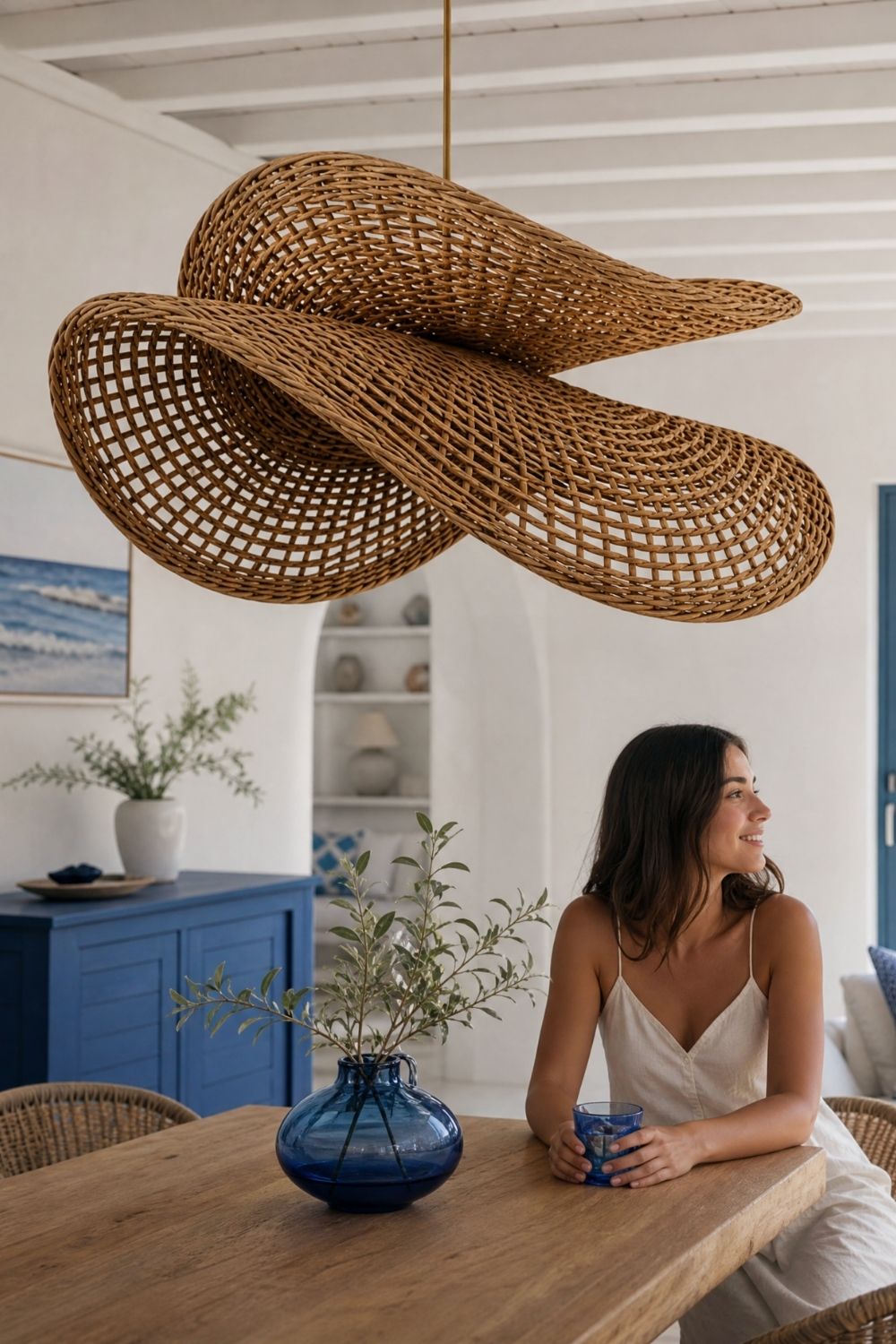 Luna Premium Rattan Sarkıt Avize - 12