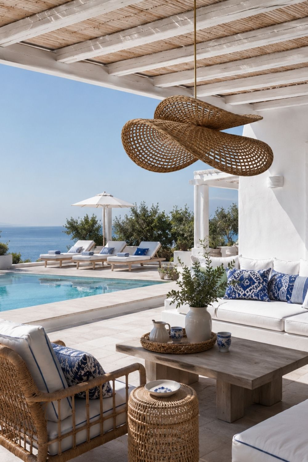 Luna Premium Rattan Sarkıt Avize - 14