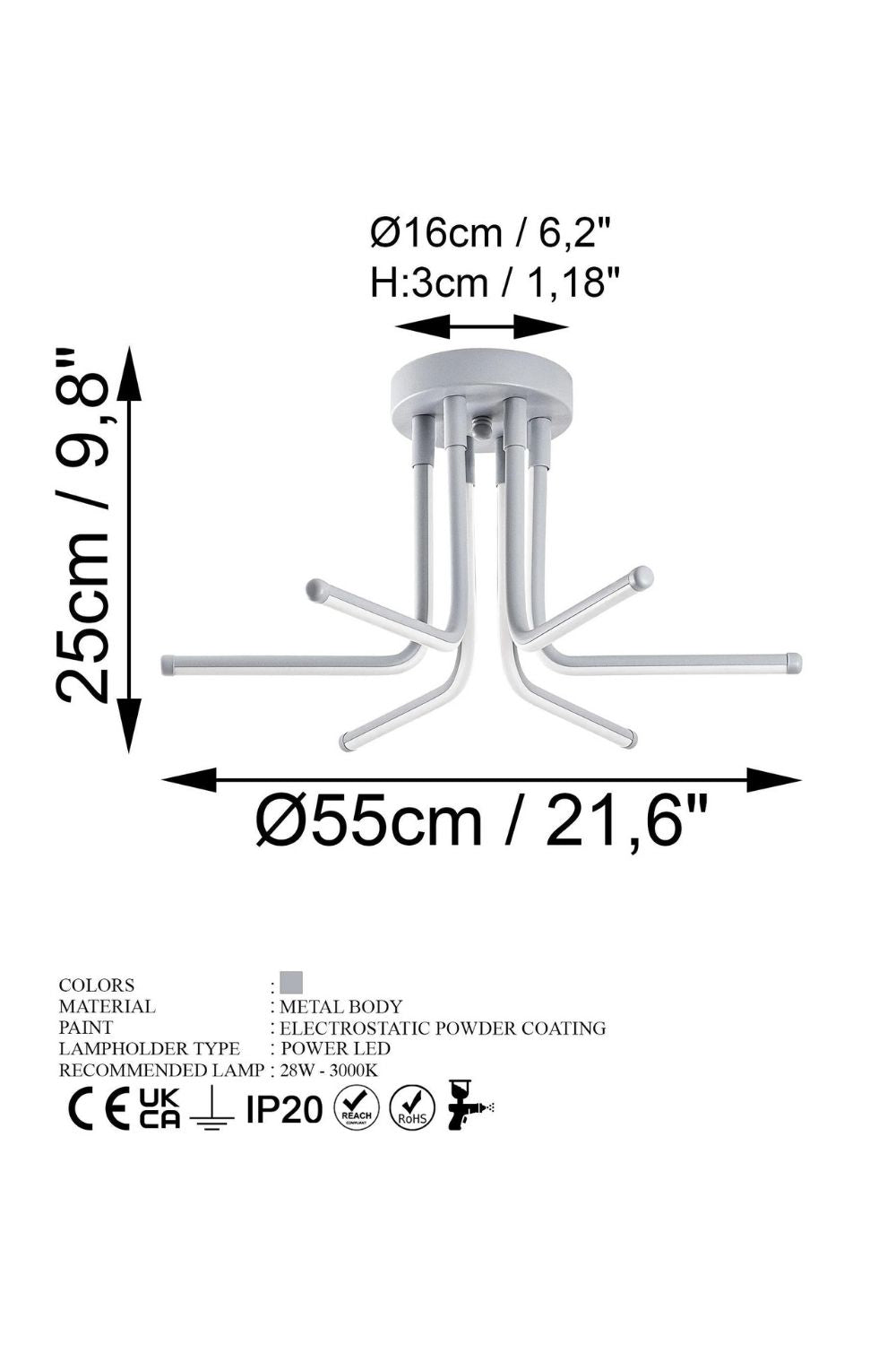 Enceladus 13674 Led Plafonyer Aydınlatma - 8