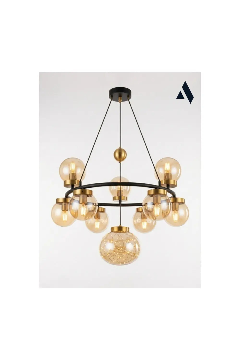 Celestra 9'lu Bal Camlı Modern Salon Avizesi - 3
