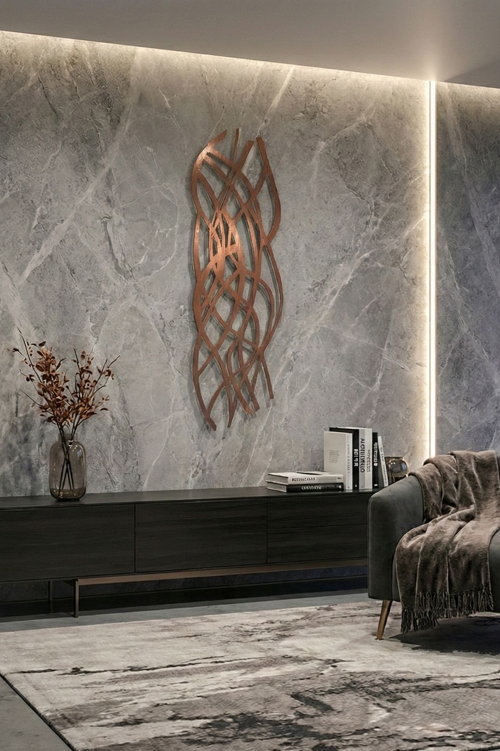 Zaplet Metal Duvar Dekorasyonu - 2