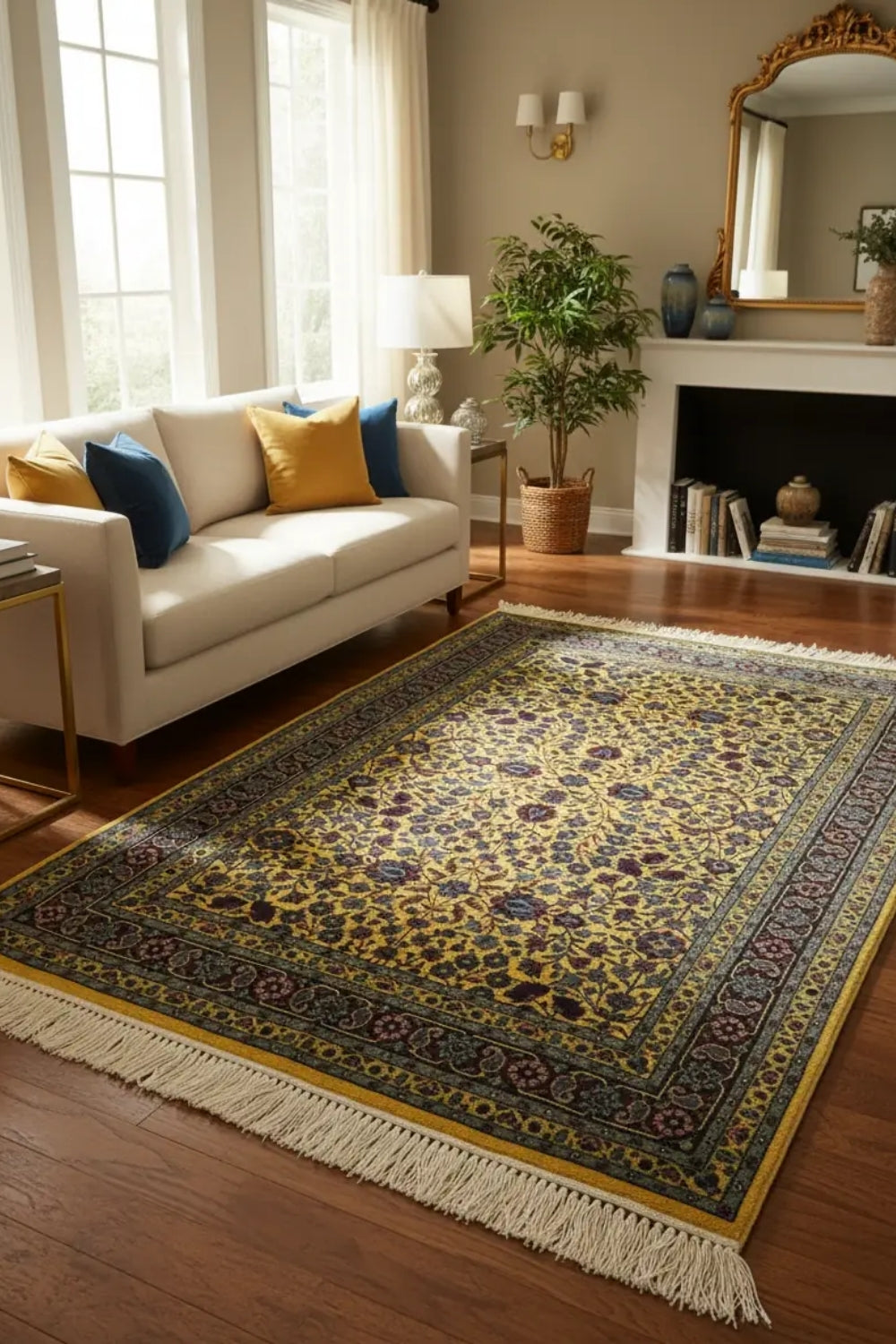Yedi Dağın Çiçeği El Dokuma Hereke Halısı 120x180 Cm (2.16 M²) - 1