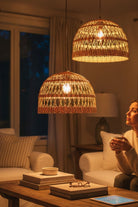 Nova Doğal Rattan Sarkıt Avize - 4