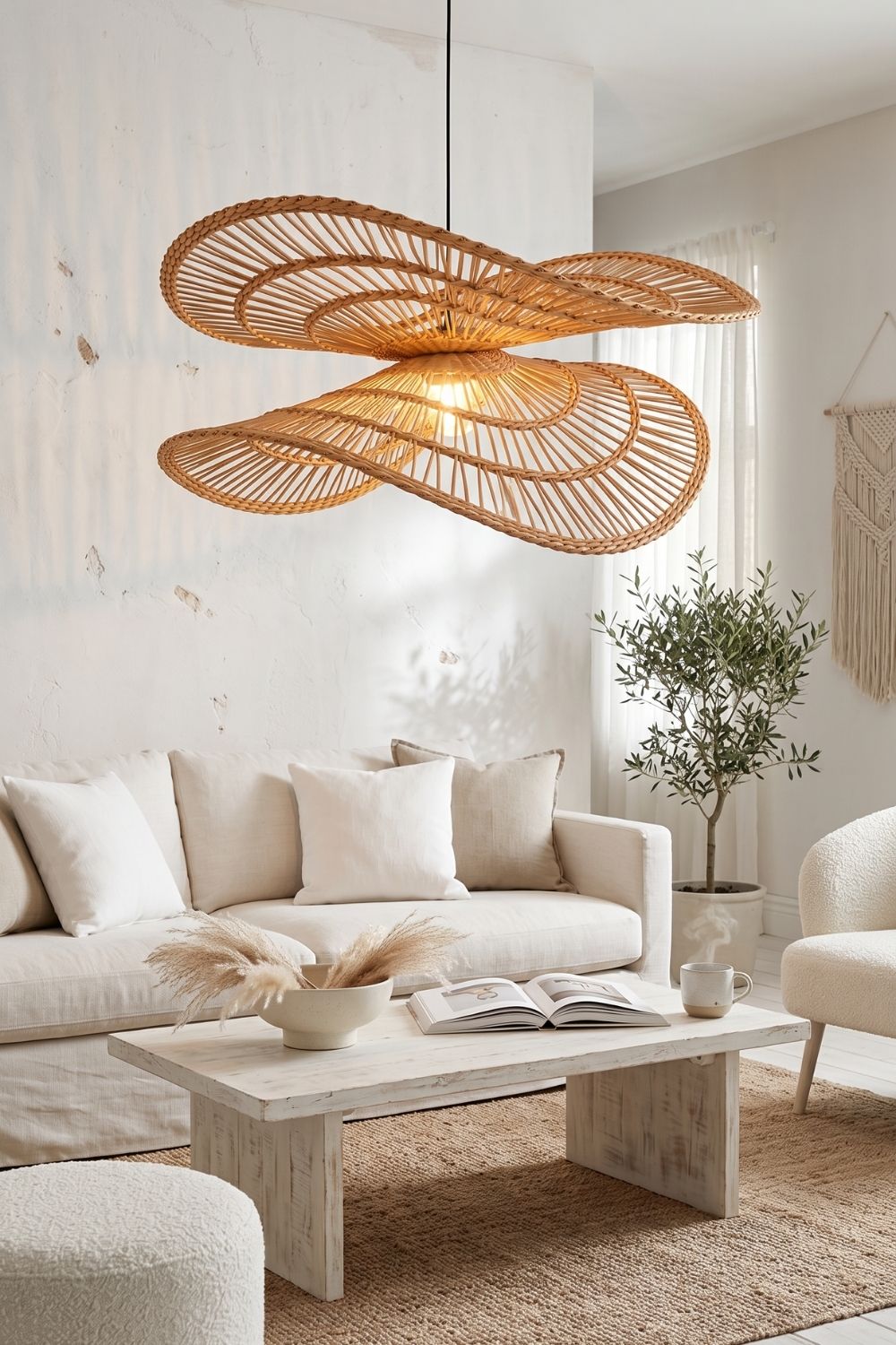 Riva Premium Rattan Sarkıt Avize - 2