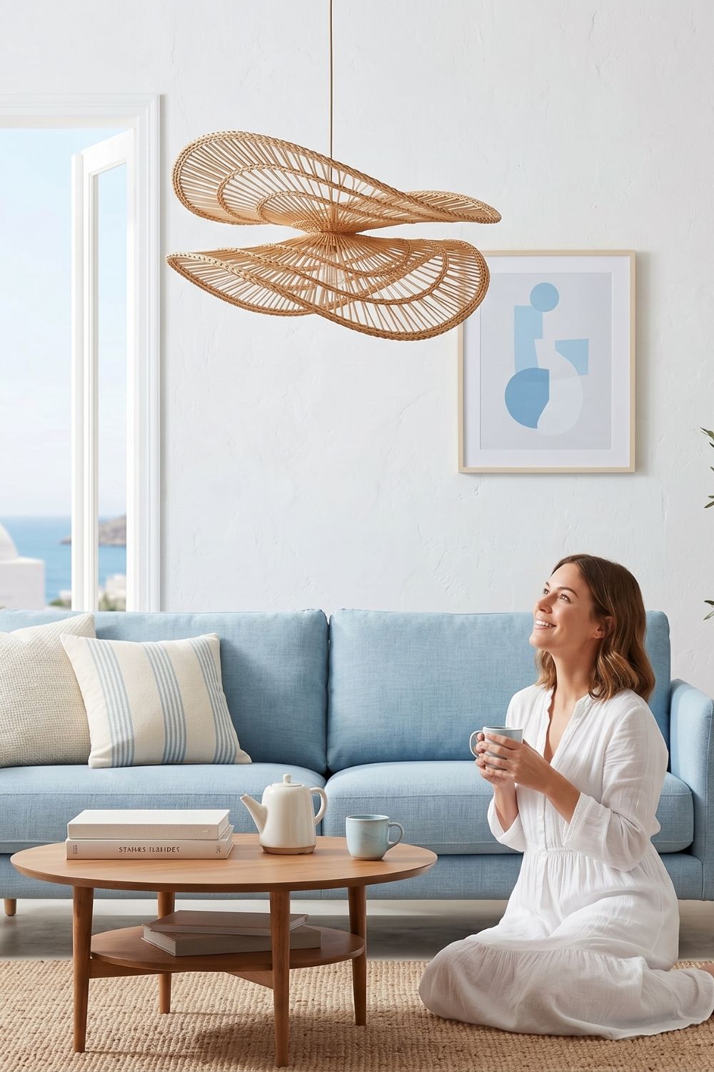 Riva Premium Rattan Sarkıt Avize - 3