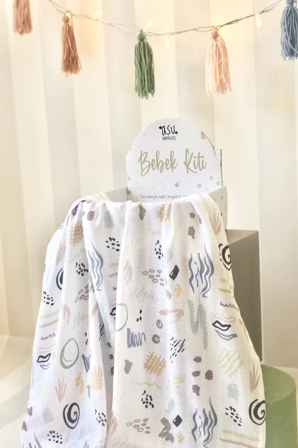 Memphis Organik Bambu Pamuk Müslin 80x120cm - 0