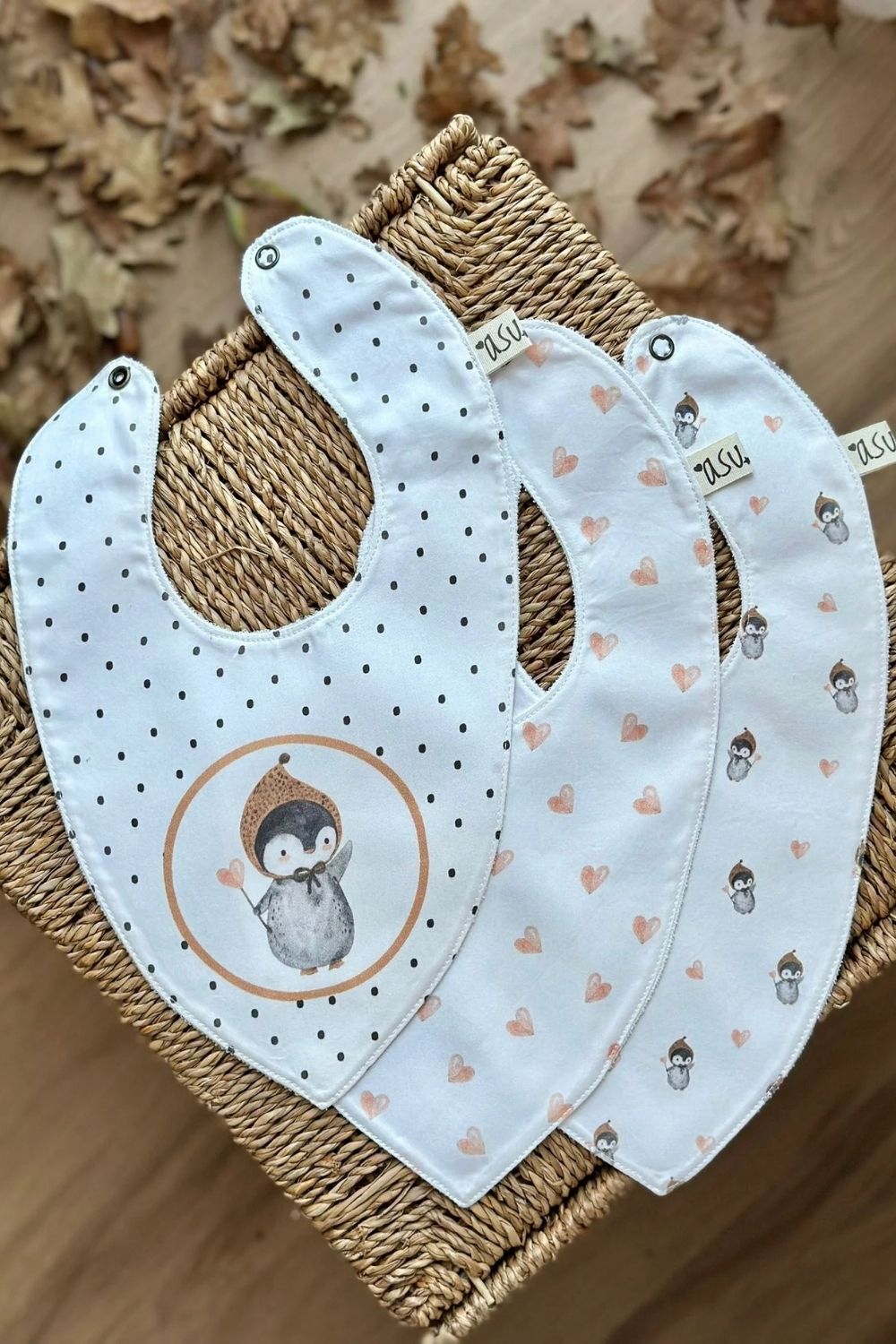 Mix&Match 3'lü Organik Pamuk Önlük - Pengy - 3