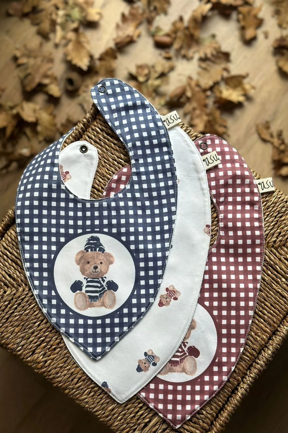 Mix&Match 3'lü Organik Pamuk Önlük - Vintage Bear - 4