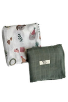 Mix&Match 2'li Organik Pamuk Müslin Joyful New Year&Sage Green - 0