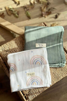 Mix&Match 2'li Organik Pamuk Müslin Rainbow&Sage Green - 1