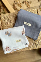Mix&Match 2'li Organik Pamuk Müslin Vintage Ayı&Navy Blue - 1
