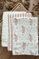 Mix&Match 3'lü Organik Pamuk Müslin Ponpony&Copper Stripe&Mini Dot - 0