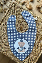 Organik Pamuk Önlük Vintage Bear Lacivert - 1