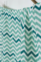 Big Flower Mint Zigzag Müslin Bebek Örtüsü - 70x70cm - 3