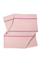 Big Flower Pink Zigzag Müslin Bebek Örtüsü - 70x70cm - 1