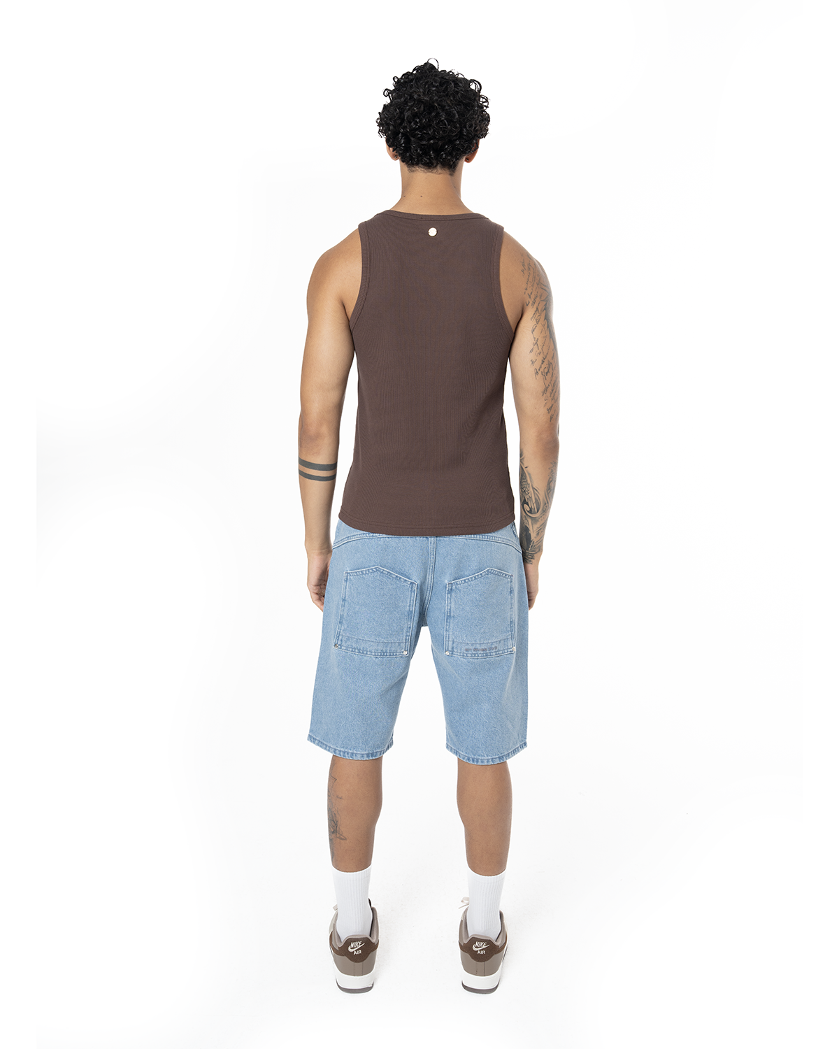 Erkek Fakemood Nakişli Top Tank - Kahverengi - 1