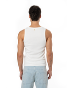Erkek Fakemood Nakişli Top Tank - Beyaz - 1
