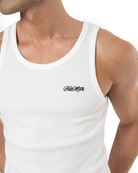 Erkek Fakemood Nakişli Top Tank - Beyaz - 2