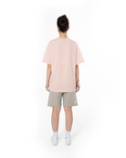 Unisex Relaxed Fit Basic Fakemood Baskili Şort - Taş - 5