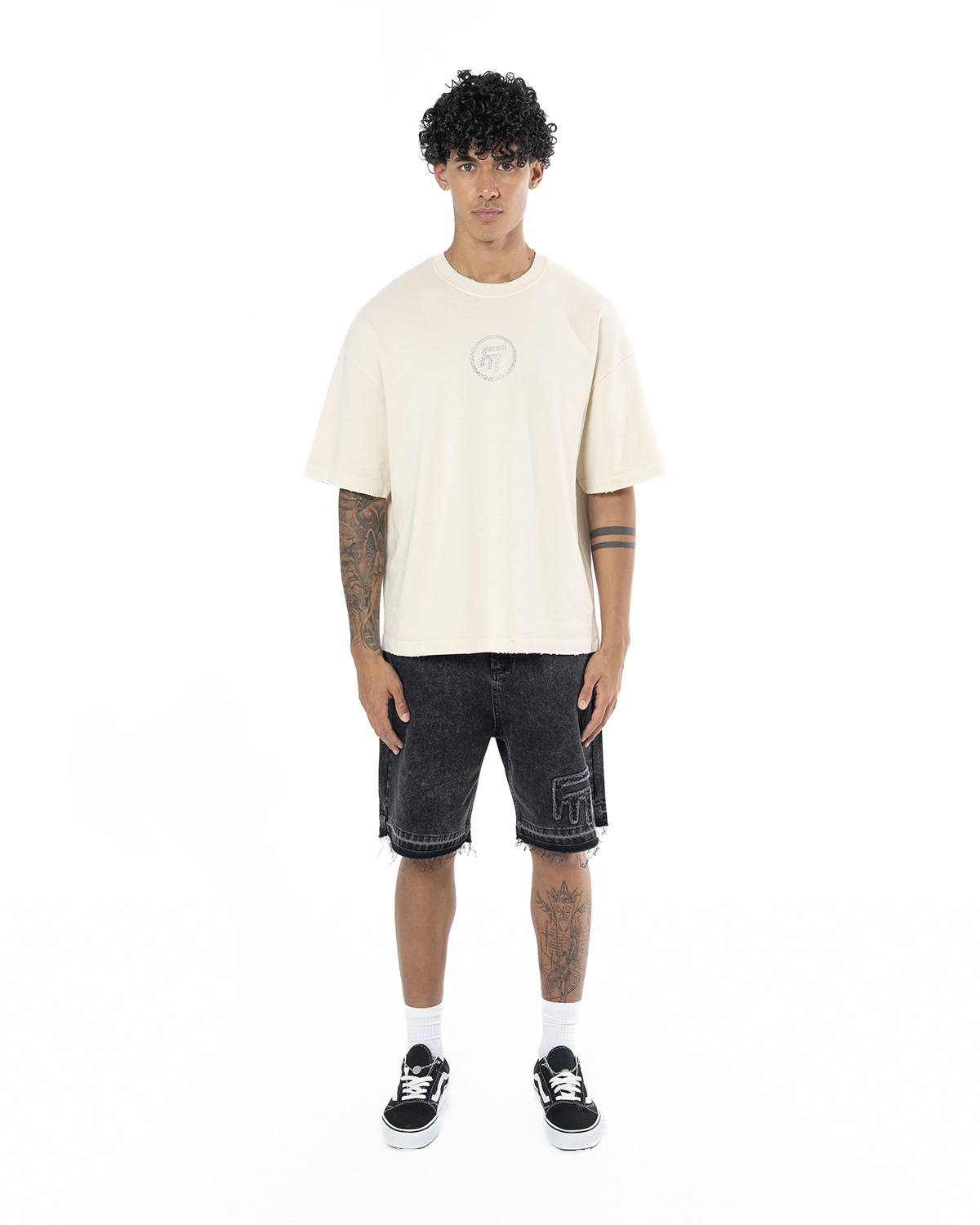 Unisex Oversize Fm Icon Yipratmali TiŞört - Krem - 2