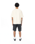 Unisex Oversize Fm Icon Yipratmali TiŞört - Krem - 4