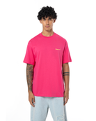 Erkek Oversize 2000'S Puff Baskili TiŞört - Fuşya - 0