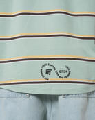 Unisex ÇiZgiLi Nakişli Golf Polo T-Shirt - YeşiL - 5