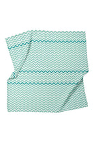 Big Flower Mint Zigzag Müslin Bebek Örtüsü 100x100 Cm - 1