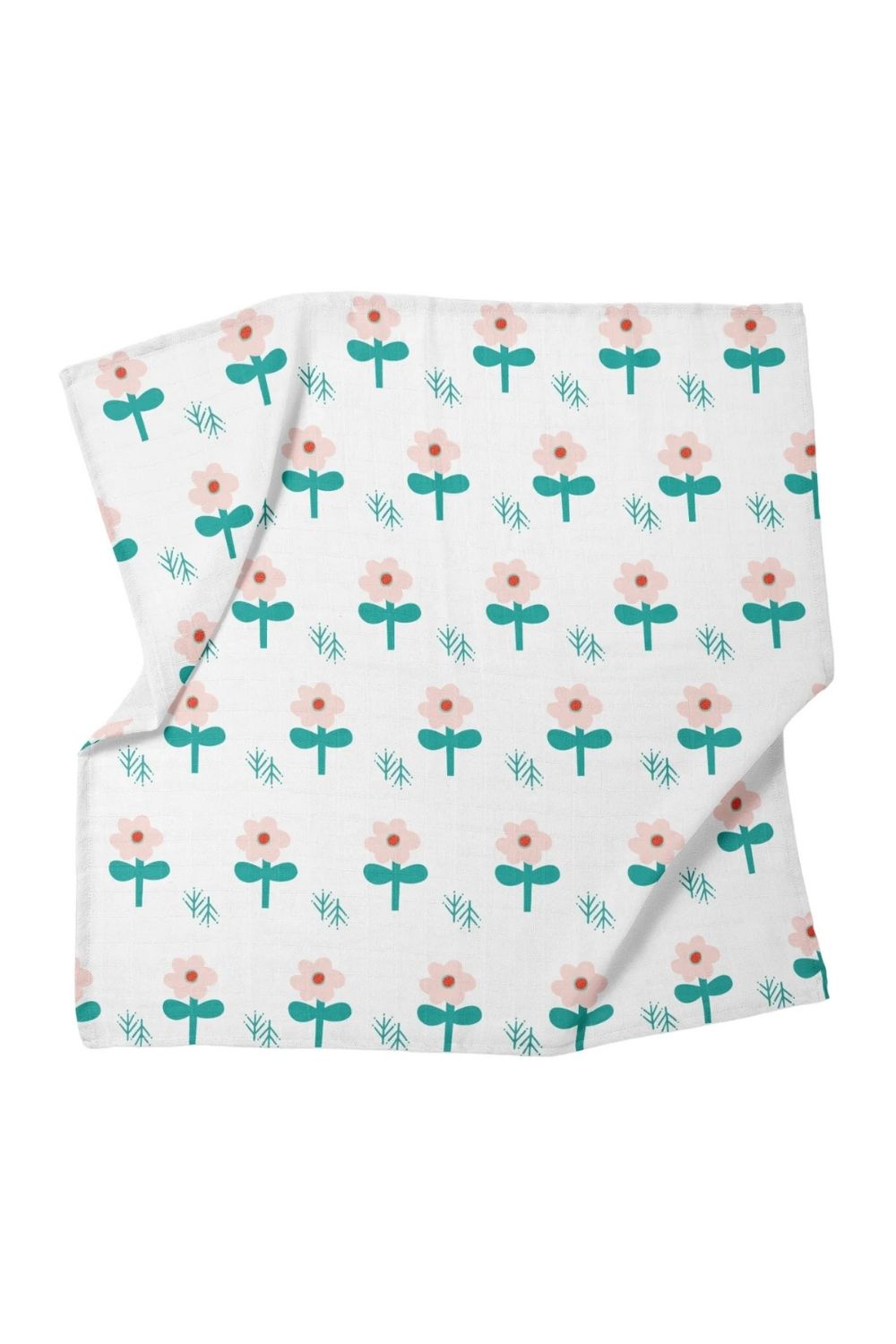 Big Flower Blossom Müslin Bebek Örtüsü – 100x100 Cm - 1