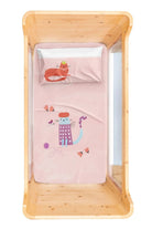Kitty Of Queens Pamuk Saten Pembe Bebek Çarşaf Seti 80x140 Cm - 0