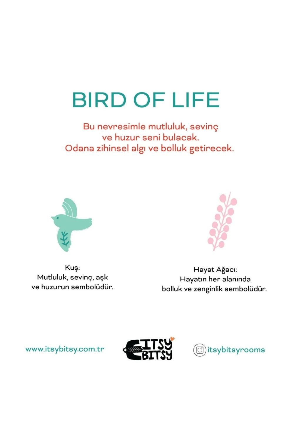 Bird Of Life Çift Taraflı Pamuk Saten Mint Yeşili Bebek Nevresim Seti 100x150 Cm - 6